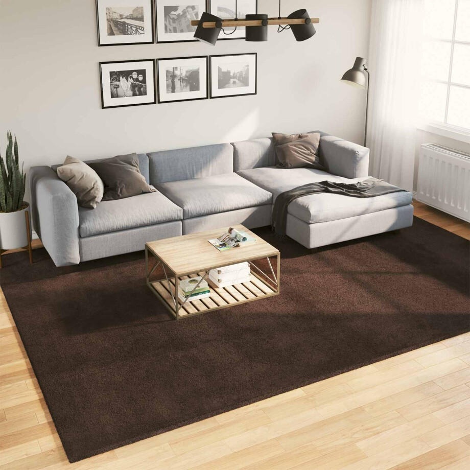 vidaXL Vloerkleden Rechthoekig HUARTE Bruin 340 x 240 cm Polyester vidaXL Vloerkleden Rechthoekig HUARTE Bruin 340 x 240 cm Polyester afbeelding 1
