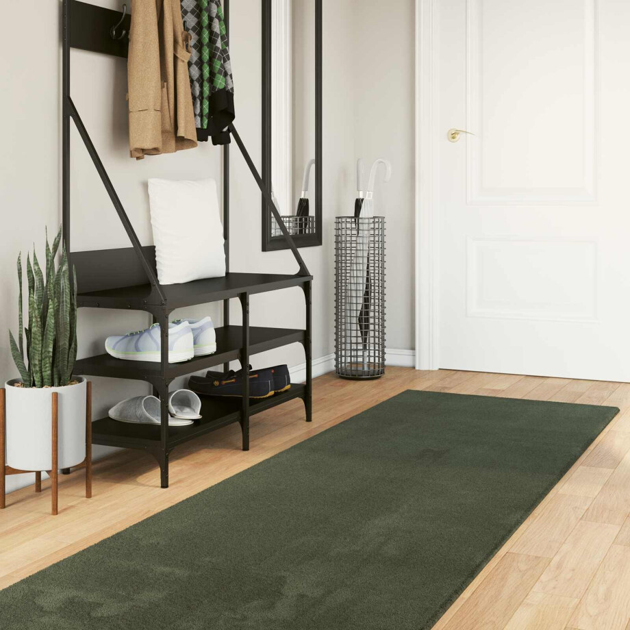 vidaXL Medium pile zachte en wasbare tapijt HUARTE Bosgroen Polyester afbeelding 1