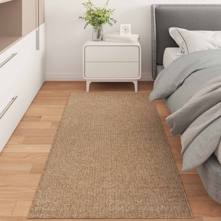 vidaXL Vloerkleden Rechthoekig AGIRA Naturel 150 x 80 cm Polyester afbeelding 1