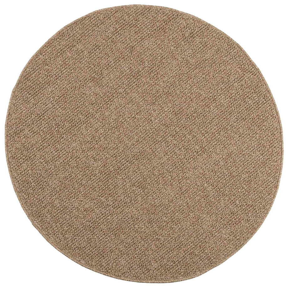 vidaXL Vloerkleden Rond AGIRA Naturel Ø 200 CM Polyester afbeelding 1