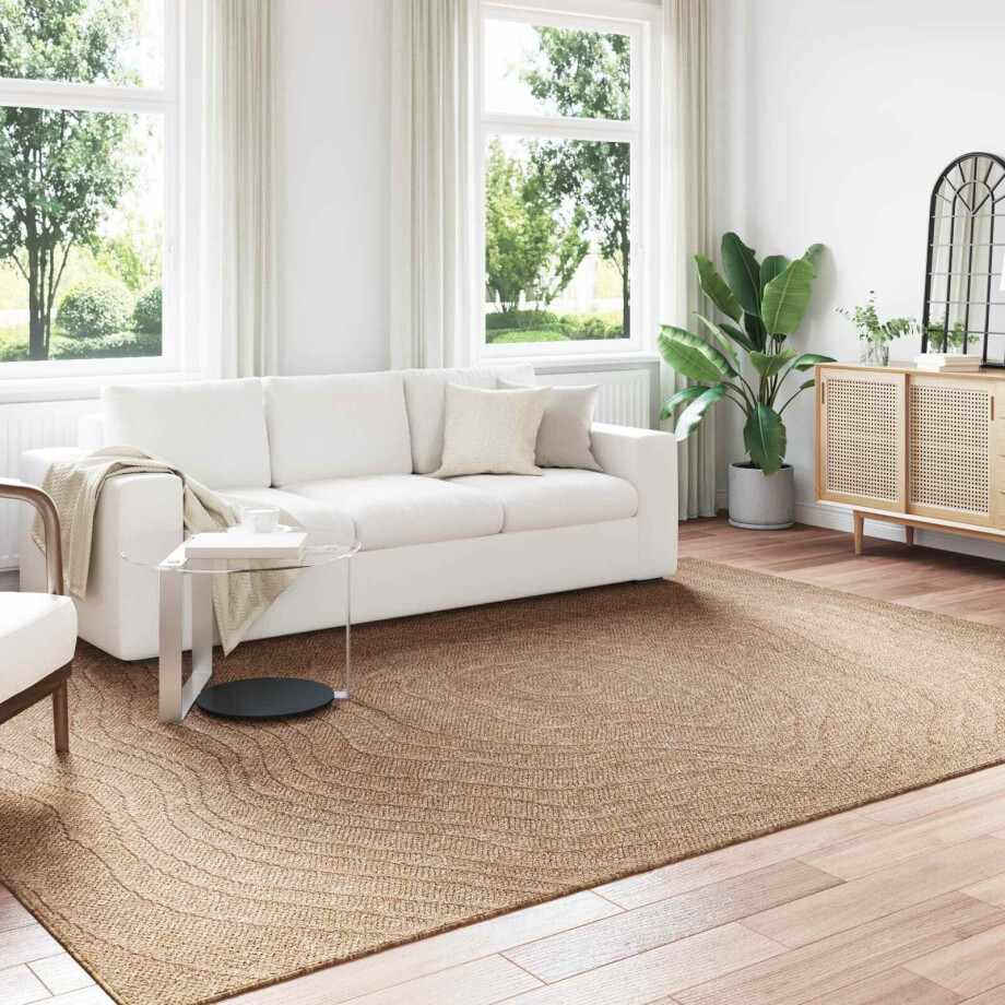 vidaXL Vloerkleden Moiré AGIRA Naturel 340 x 240 cm Polyester afbeelding 1