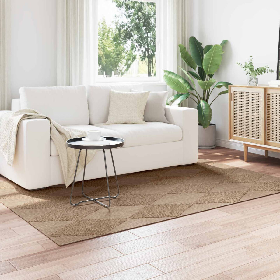 vidaXL Vloerkleden Rechthoekig AGIRA Naturel 230 x 160 cm Polyester afbeelding 1