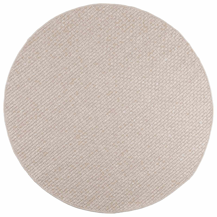 vidaXL Vloerkleden Rond FARO Crème Ø 160 CM Polyester afbeelding 1