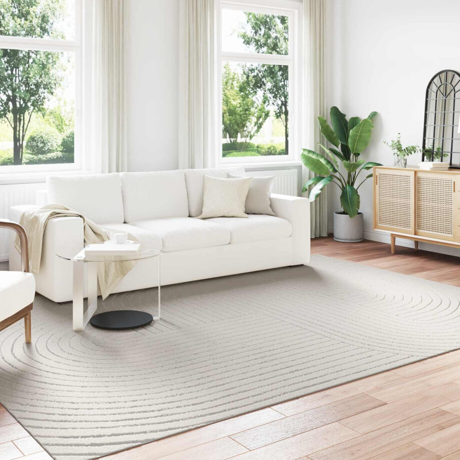 vidaXL Vloerkleden Rechthoekig PALMERAS Crème 340 x 240 cm Polyester afbeelding 1
