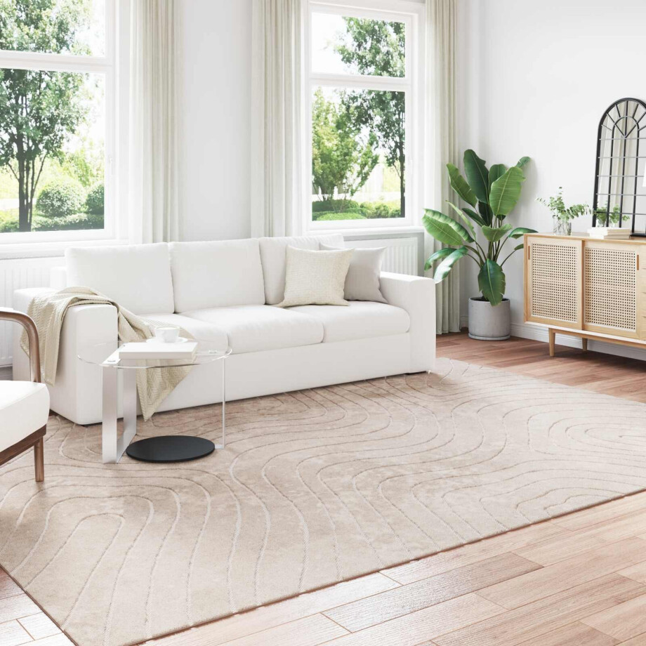 vidaXL Vloerkleden Rechthoekig PALMERAS Beige 240 x 340 cm Polyester afbeelding 1