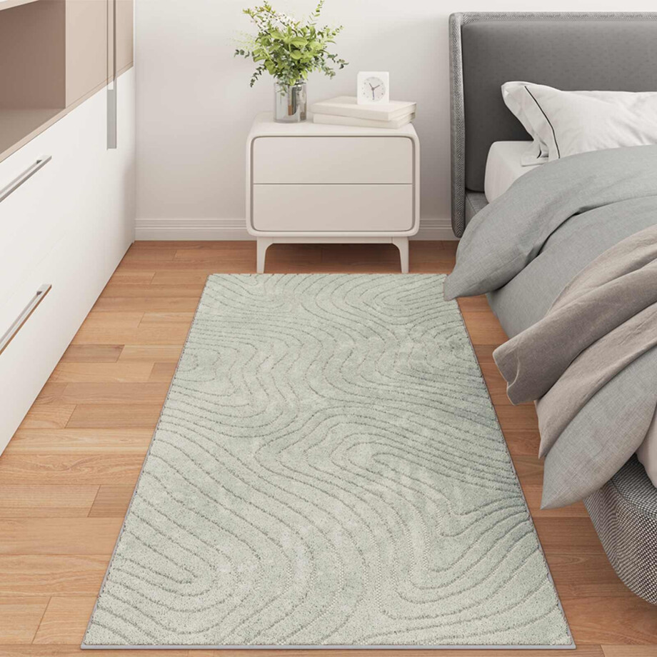 vidaXL Vloerkleden Rechthoekig PALMERAS Groen 80 x 150 cm Polyester afbeelding 1