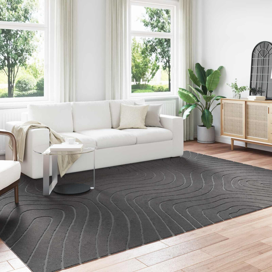 vidaXL Vloerkleden PALMERAS Antraciet 280 x 200 cm Polyester vidaXL Vloerkleden PALMERAS Antraciet 280 x 200 cm Polyester afbeelding 1