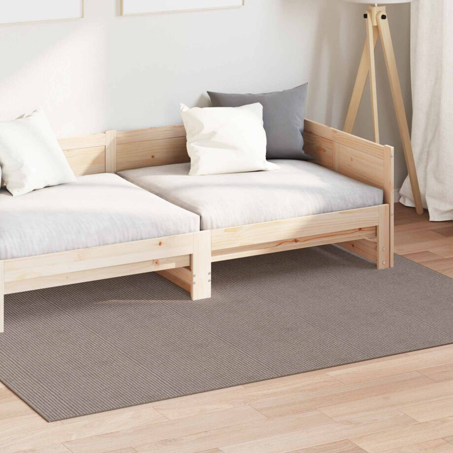 vidaXL Vloerkleden Rechthoekig LUGO Taupe 120 x 170 cm Polyester afbeelding 1