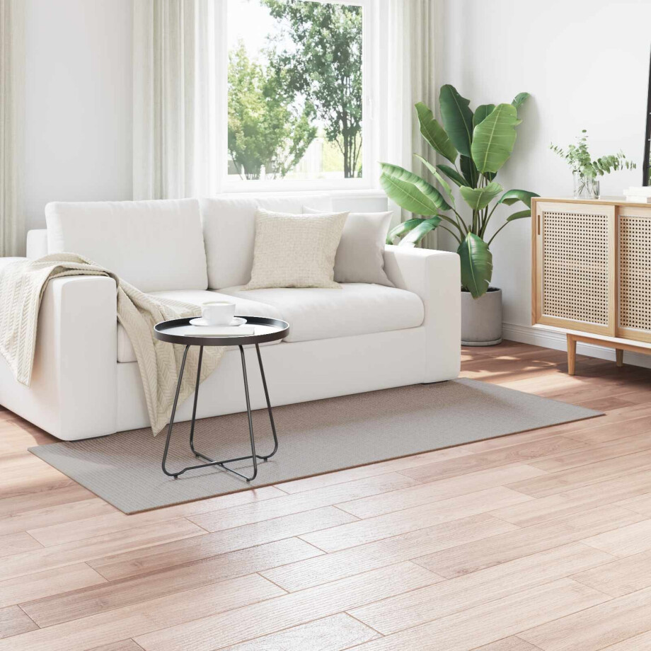vidaXL Vloerkleden LUGO Crème en Taupe 150 x 80 cm Polyester afbeelding 1