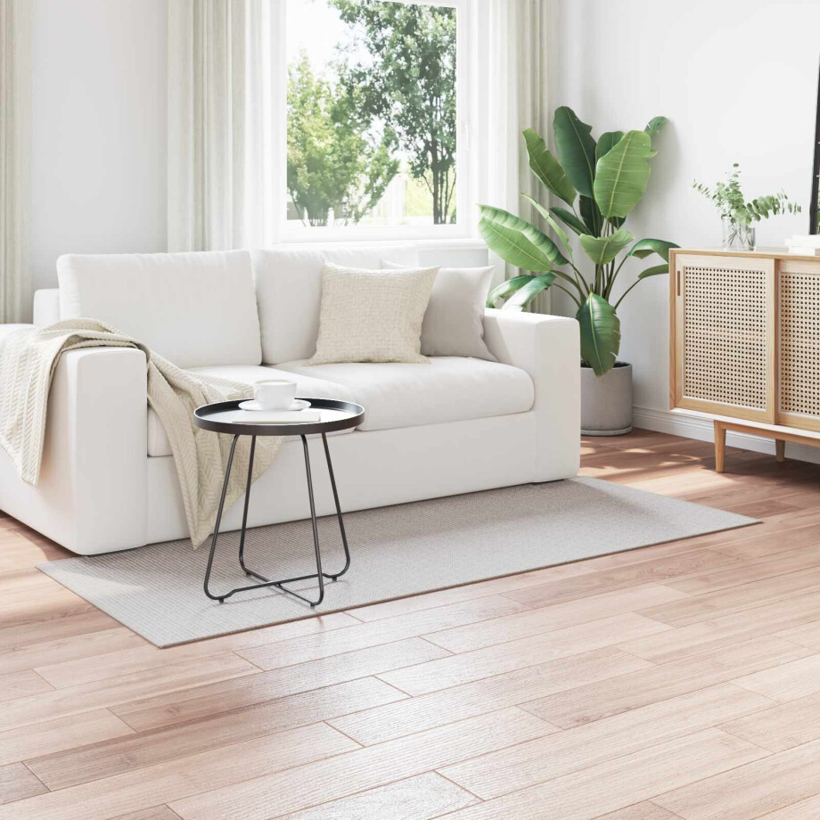 vidaXL Vloerkleden LUGO Crème en Grijs 80 x 150 cm Polyester afbeelding 1