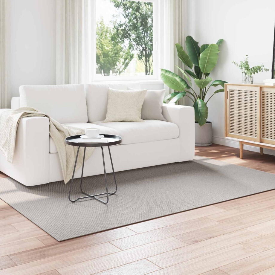 vidaXL Vloerkleden LUGO Crème en Grijs 120 x 170 cm Polyester afbeelding 1