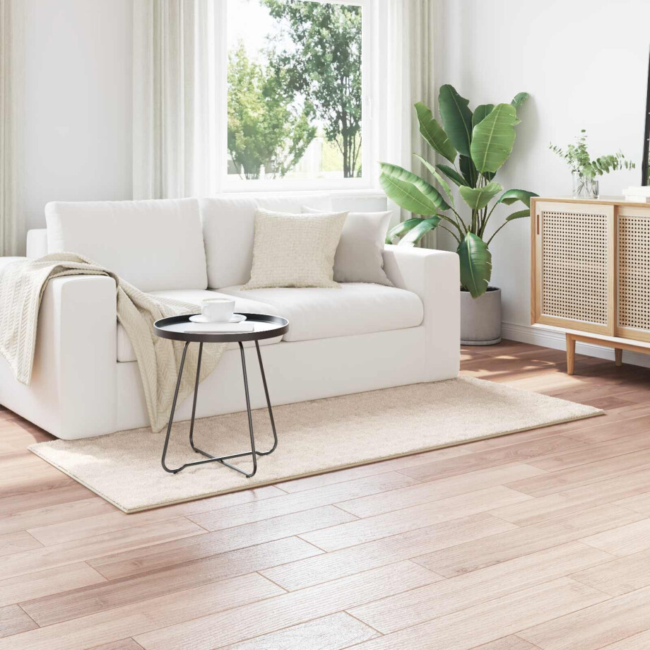 vidaXL Vloerkleden Rechthoekig SIROLO Beige 200 x 80 cm Polyester afbeelding 1