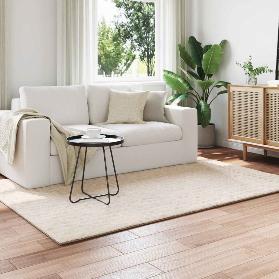 vidaXL Vloerkleden Rechthoekig SIROLO Beige 170 x 120 cm Polyester afbeelding 1