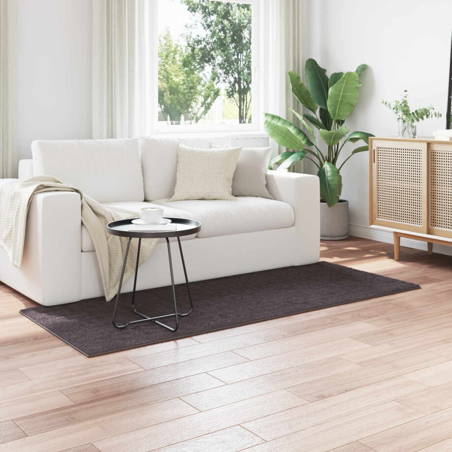 vidaXL Vloerkleden Rechthoekig SIROLO Antraciet 200 x 80 cm Polyester afbeelding 1