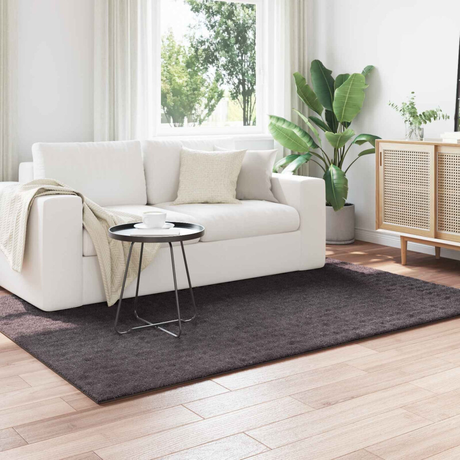 vidaXL Vloerkleden Rechthoekig SIROLO Antraciet 170 x 120 cm Polyester afbeelding 1