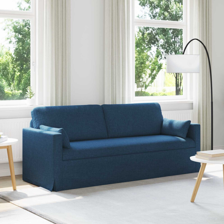 vidaXL Bank Blauw 198 x 78 x 80 cm Stof afbeelding 1