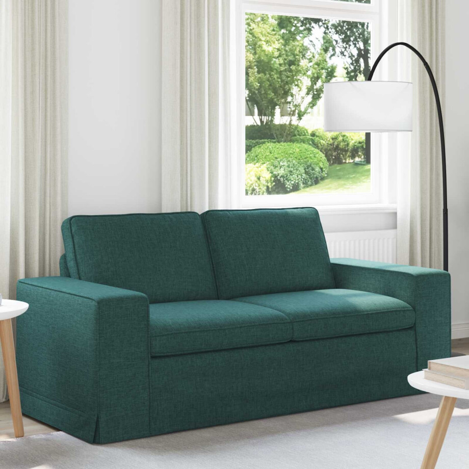 vidaXL Bank Donkergroen 182 x 80 x 82 cm Stof afbeelding 1