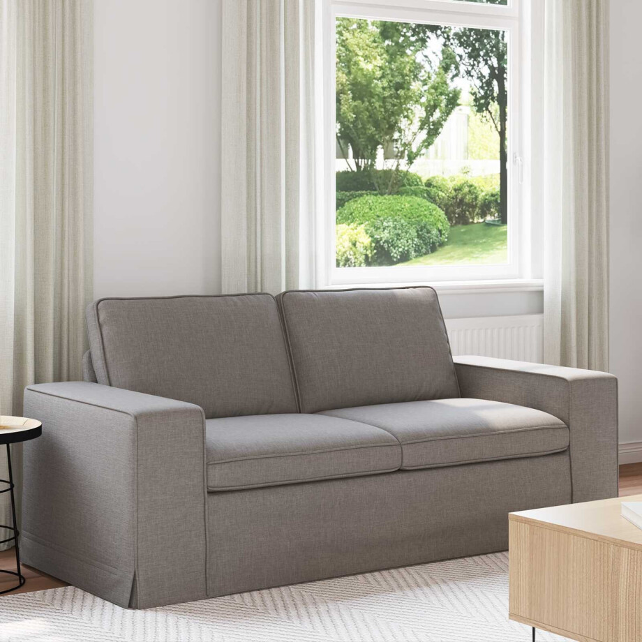 vidaXL Bank Taupe 182 x 80 x 82 cm Stof afbeelding 1