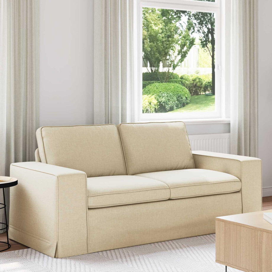 vidaXL Bank Crème 182 x 80 x 82 cm Stof afbeelding 1