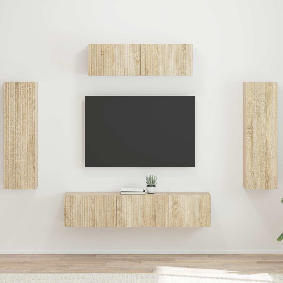 vidaXL TV-kast 5 pcs Sonoma Eiken afbeelding 1