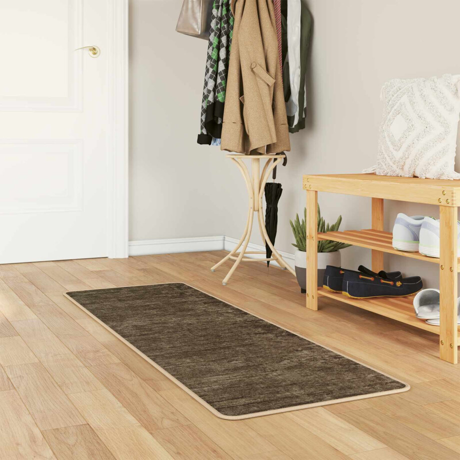 vidaXL Vloerkleedloper MARSA Bosgroen 50 x 150 cm Polyester en PVC afbeelding 1