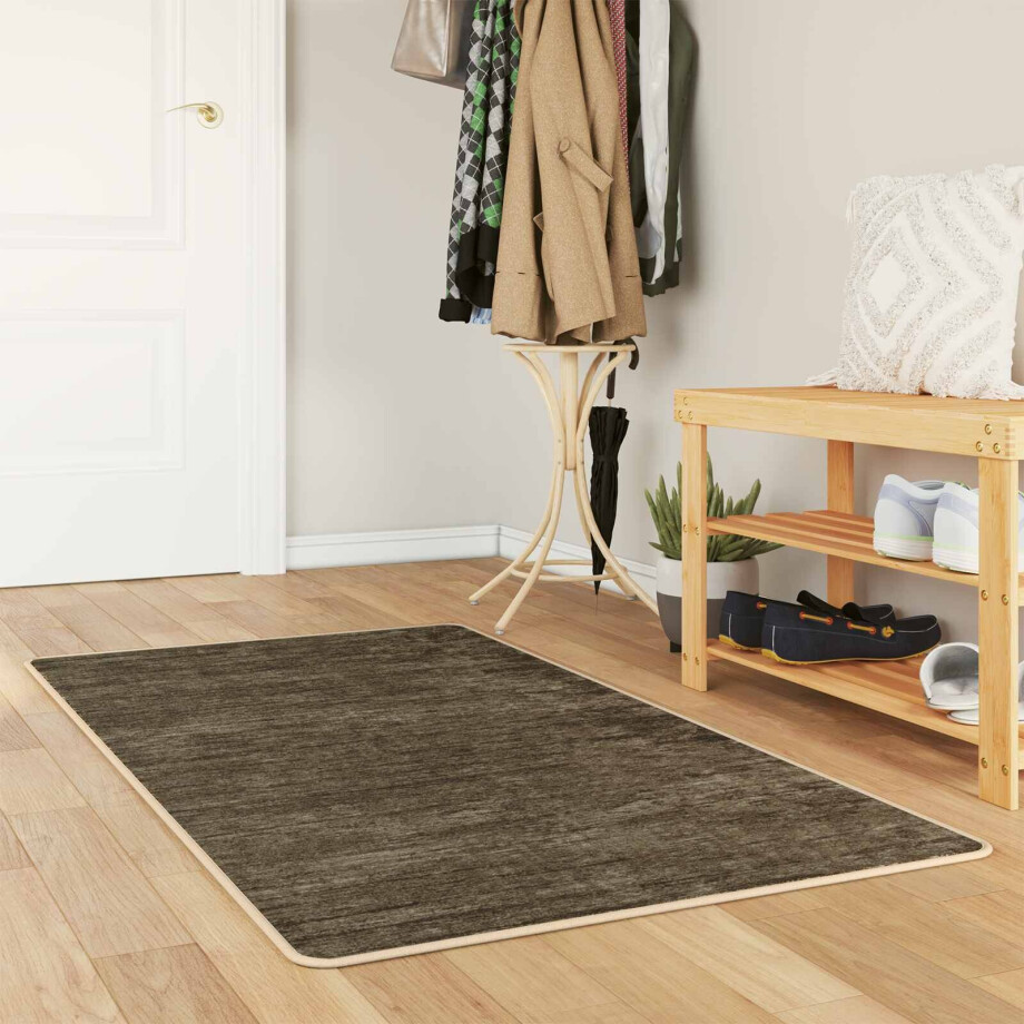 vidaXL Vloerkleedloper MARSA Bosgroen 100 x 150 cm Polyester en PVC afbeelding 1