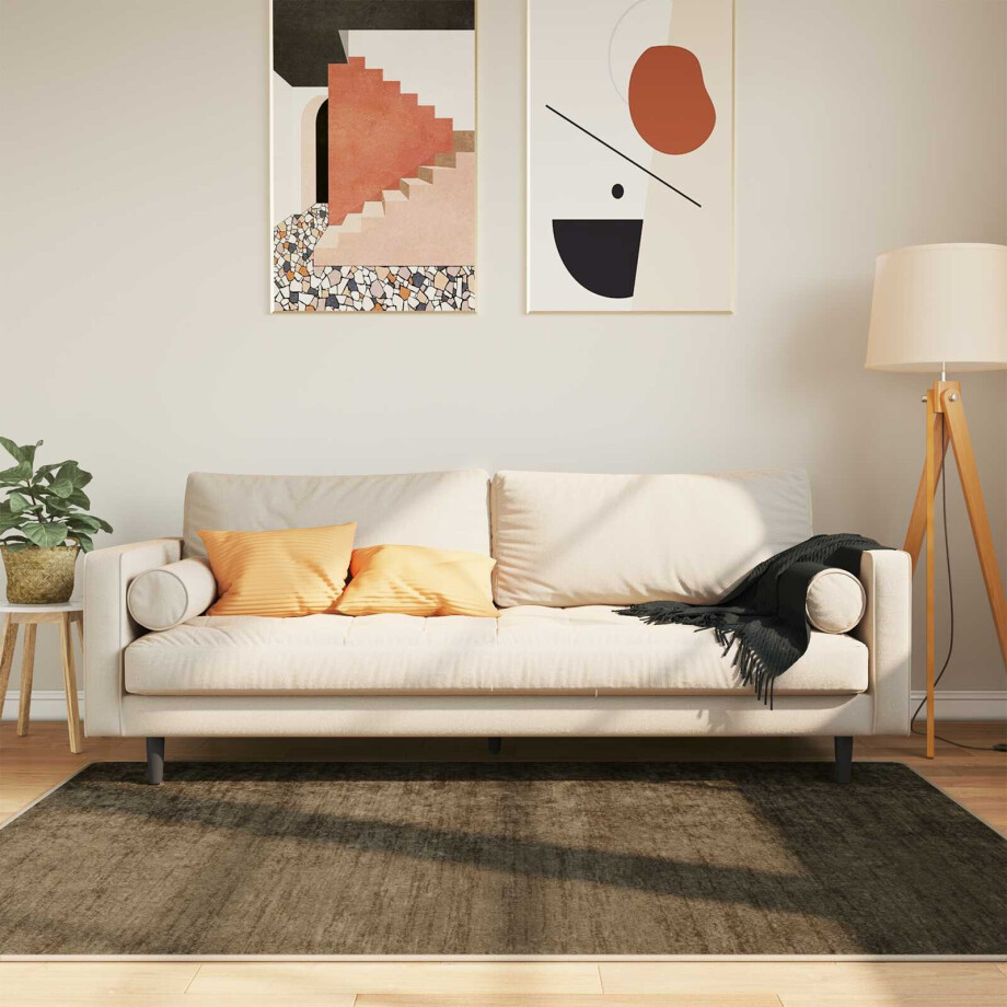 vidaXL Vloerkleedloper MARSA Bosgroen 120 x 170 cm Polyester en PVC afbeelding 1