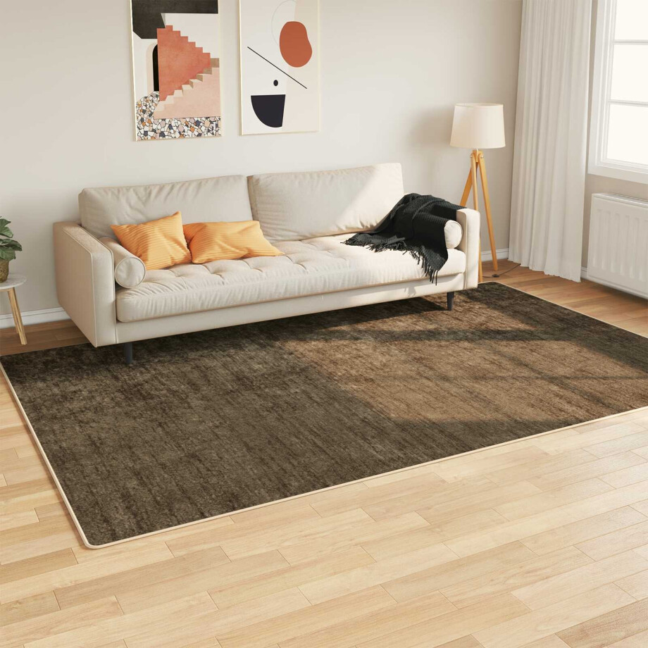 vidaXL Vloerkleedloper MARSA Bosgroen 190 x 300 cm Polyester en PVC afbeelding 1