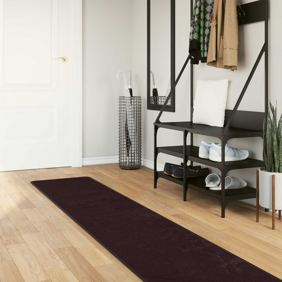 vidaXL Vloerkleedloper MARSA Antraciet 50 x 300 cm Polyester en PVC afbeelding 1