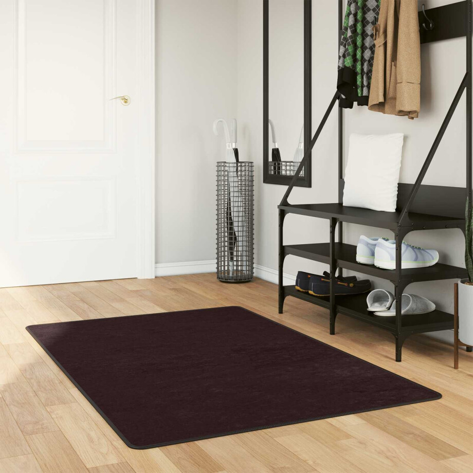 vidaXL Vloerkleedloper MARSA Antraciet 80 x 100 cm Polyester en PVC vidaXL Vloerkleedloper MARSA Antraciet 80 x 100 cm Polyester en PVC afbeelding 1