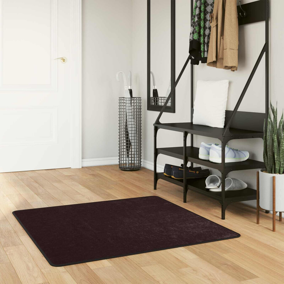 vidaXL Vloerkleedloper MARSA Antraciet 100 x 100 cm Polyester en PVC afbeelding 1