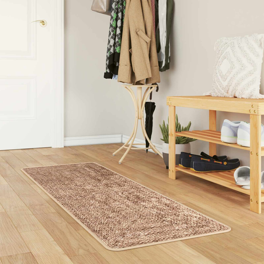 vidaXL Vloerkleedloper MARSA Geel 50 x 150 cm Polyester en PVC afbeelding 1