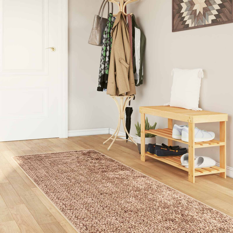 vidaXL Vloerkleedloper MARSA Geel 80 x 400 cm Polyester en PVC afbeelding 1