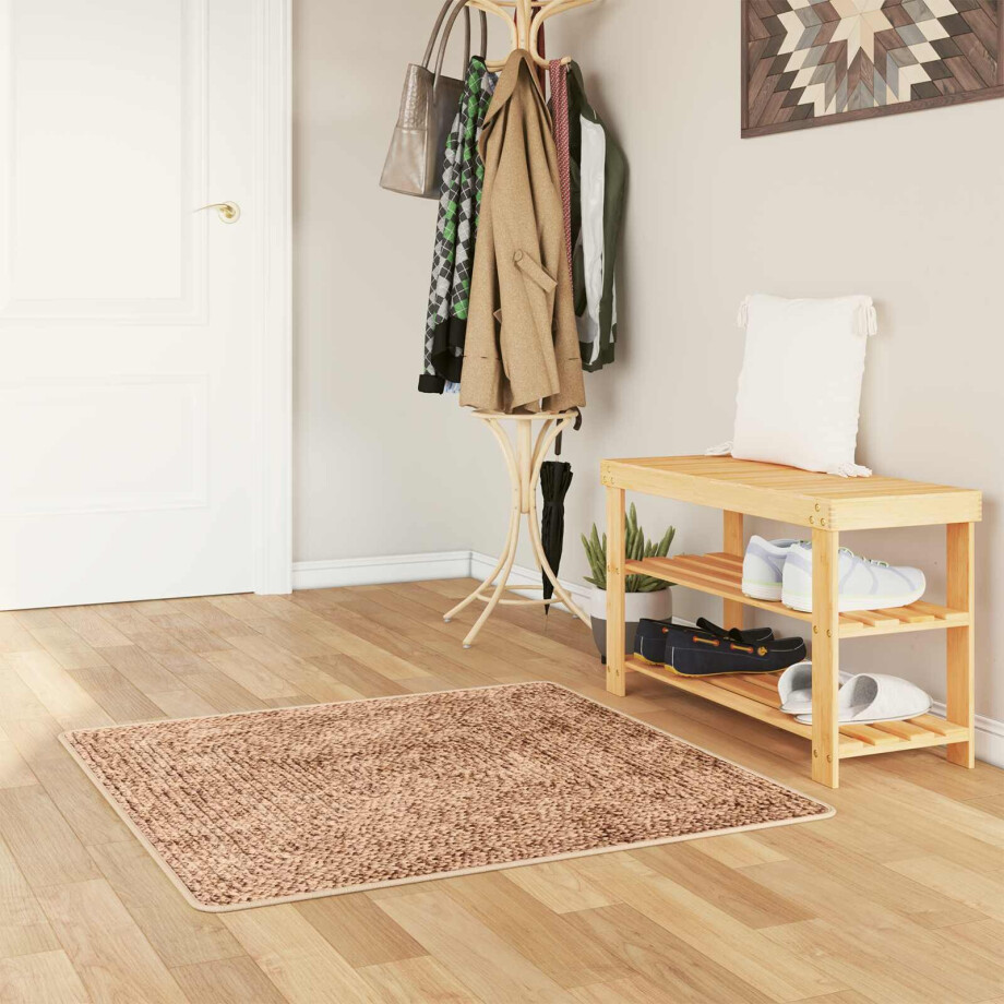 vidaXL Vloerkleedloper MARSA Geel 100 x 100 cm Polyester en PVC afbeelding 1