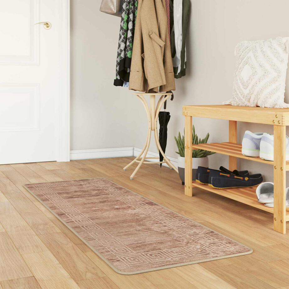 vidaXL Vloerkleedloper MARSA Wit 50 x 150 cm Polyester en PVC vidaXL Vloerkleedloper MARSA Wit 50 x 150 cm Polyester en PVC afbeelding 1