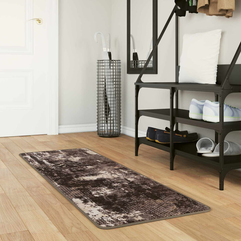 vidaXL Vloerkleedloper MARSA Zwart 50 x 100 cm Polyester en PVC afbeelding 1