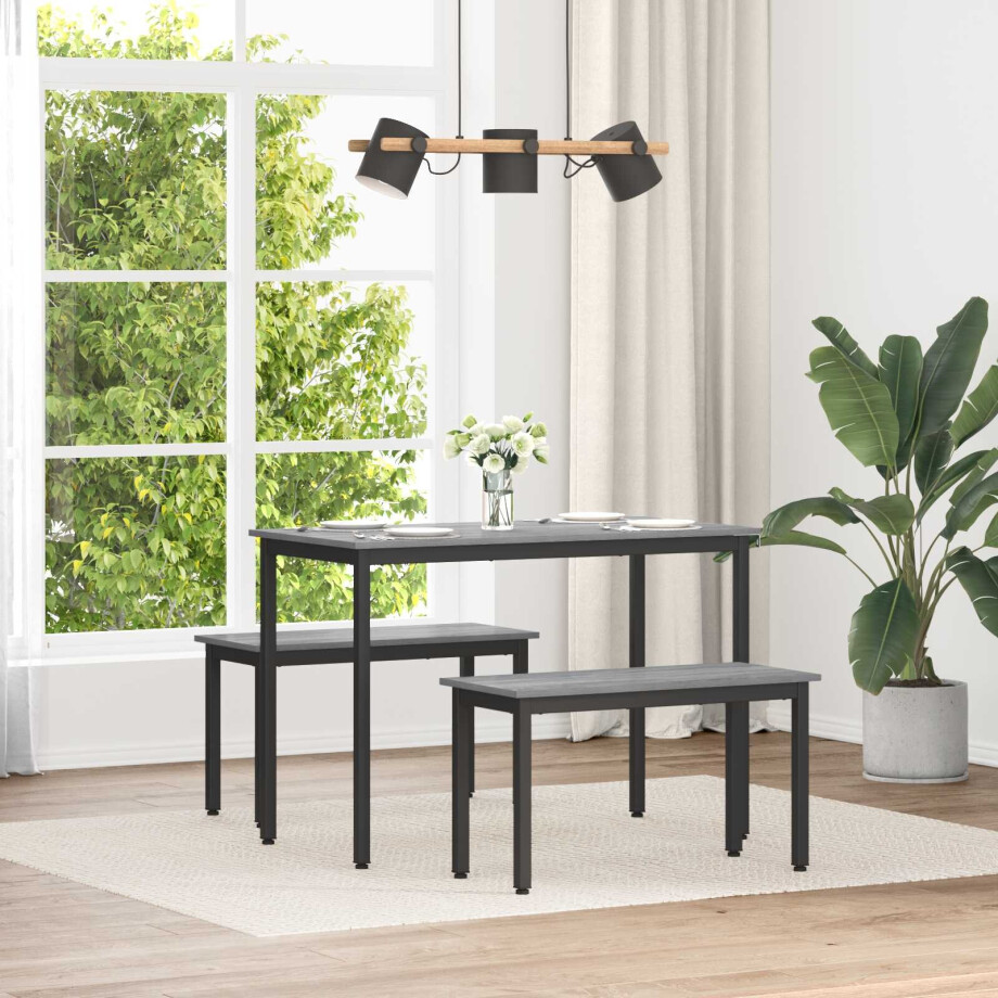 vidaXL Bank Grijs Sonoma 80 x 35 x 45 cm Bewerkt hout vidaXL Bank Grijs Sonoma 80 x 35 x 45 cm Bewerkt hout afbeelding 1