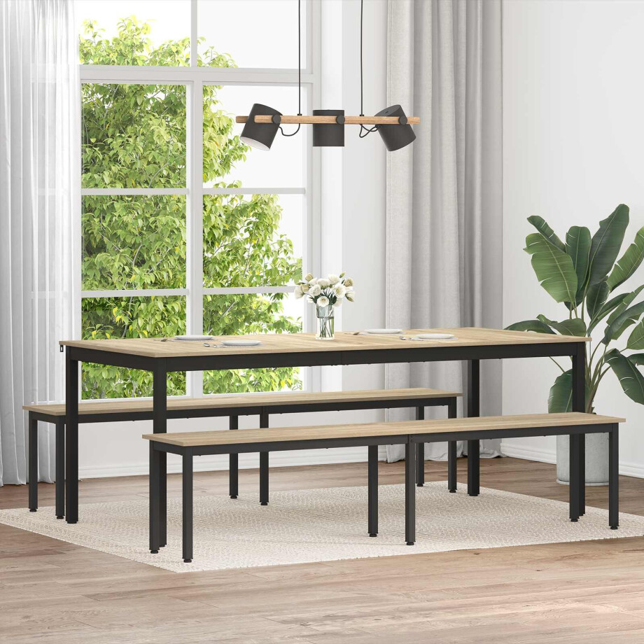 vidaXL Bank Sonoma 200 x 35 x 45 cm Bewerkt hout vidaXL Bank Sonoma 200 x 35 x 45 cm Bewerkt hout afbeelding 1