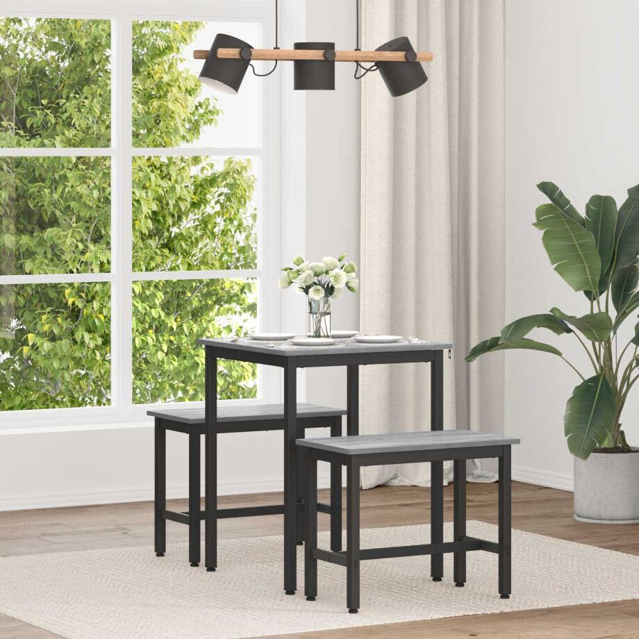 vidaXL Eettafels METAAL afbeelding 1