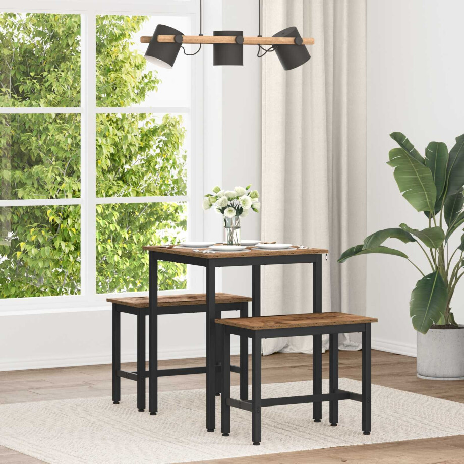 vidaXL Eettafels METAAL afbeelding 1