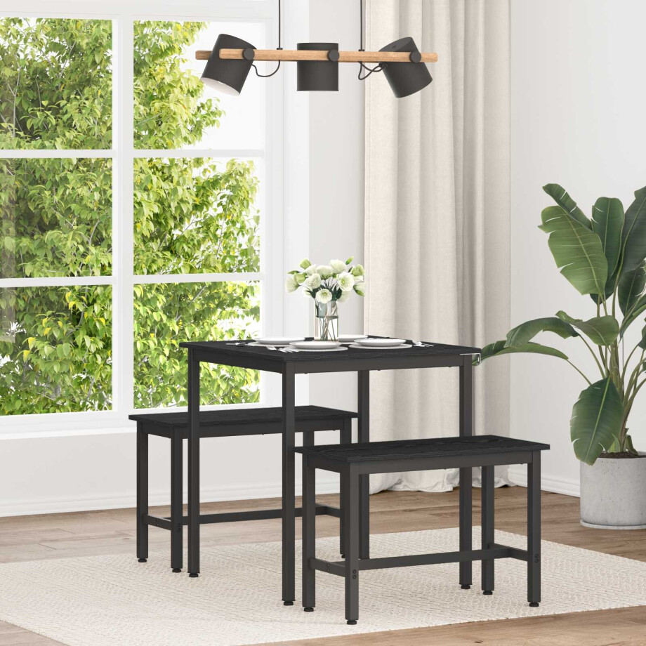 vidaXL Eettafels 70 x 70 x 75 cm METAAL afbeelding 1