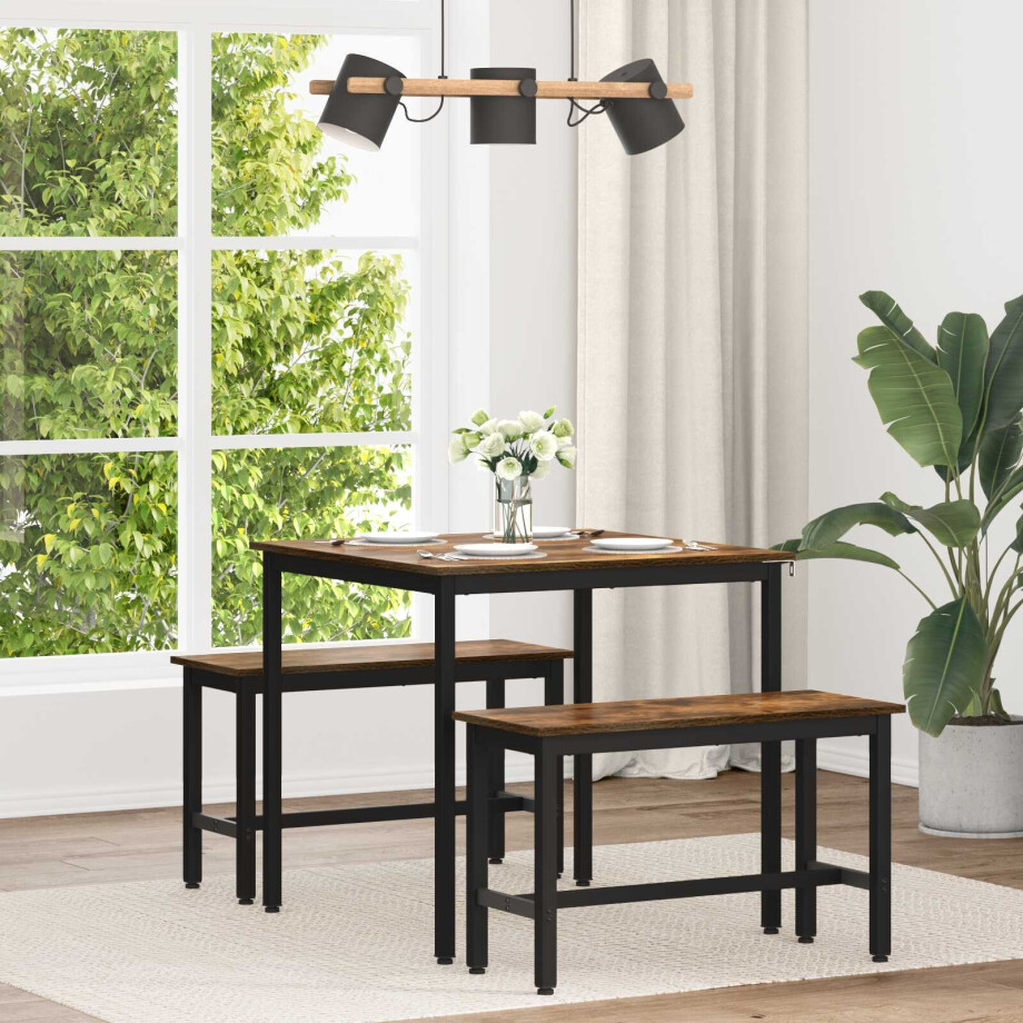 vidaXL Eettafels METAAL afbeelding 1