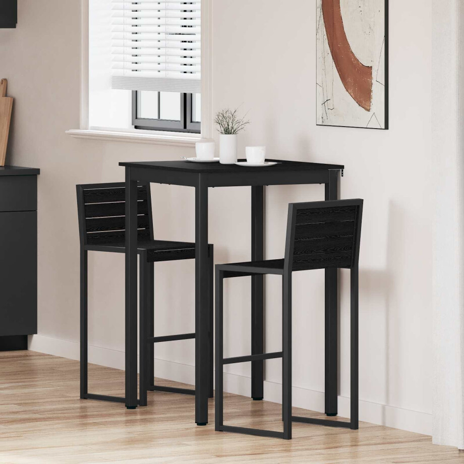 vidaXL Staande Bartafel Bewerkt hout afbeelding 1