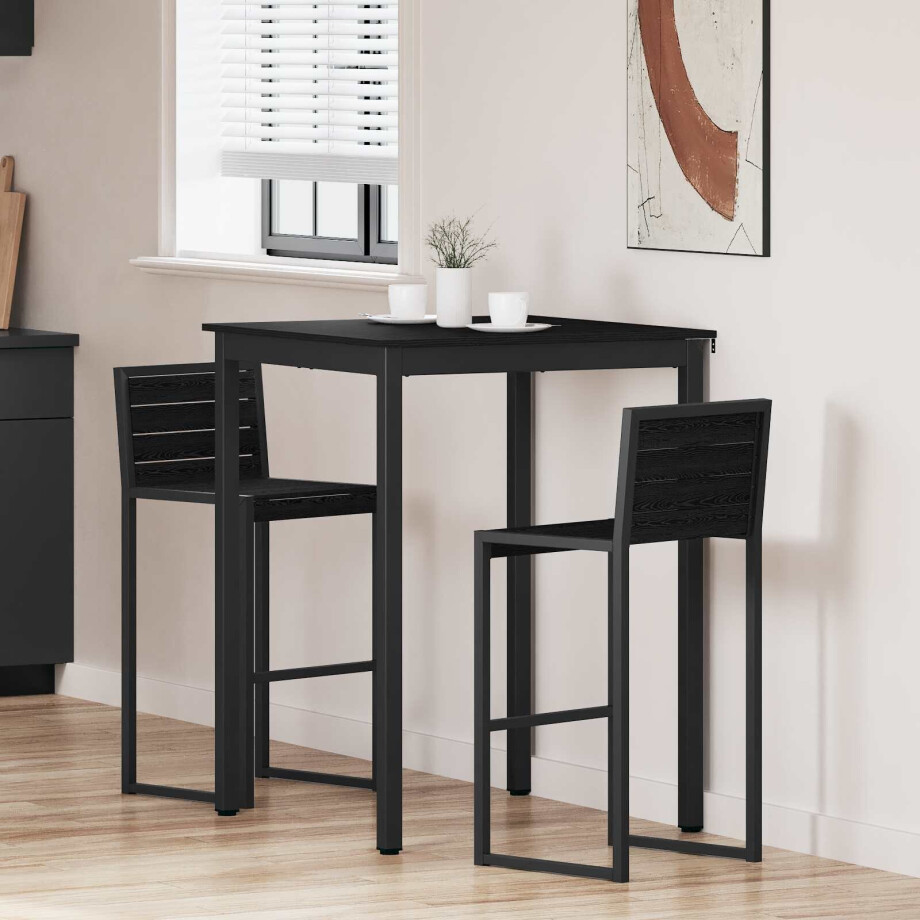 vidaXL Staande Bartafel Bewerkt hout vidaXL Staande Bartafel Bewerkt hout afbeelding 1