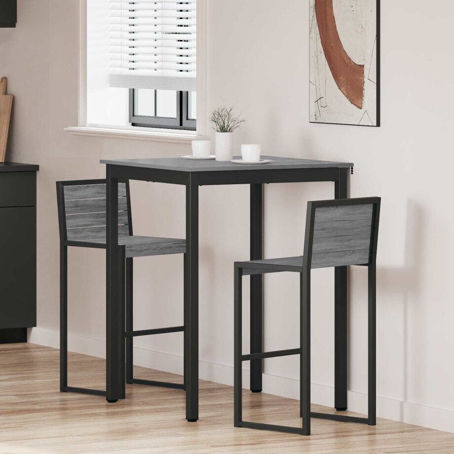 vidaXL Staande Bartafel Bewerkt hout afbeelding 1
