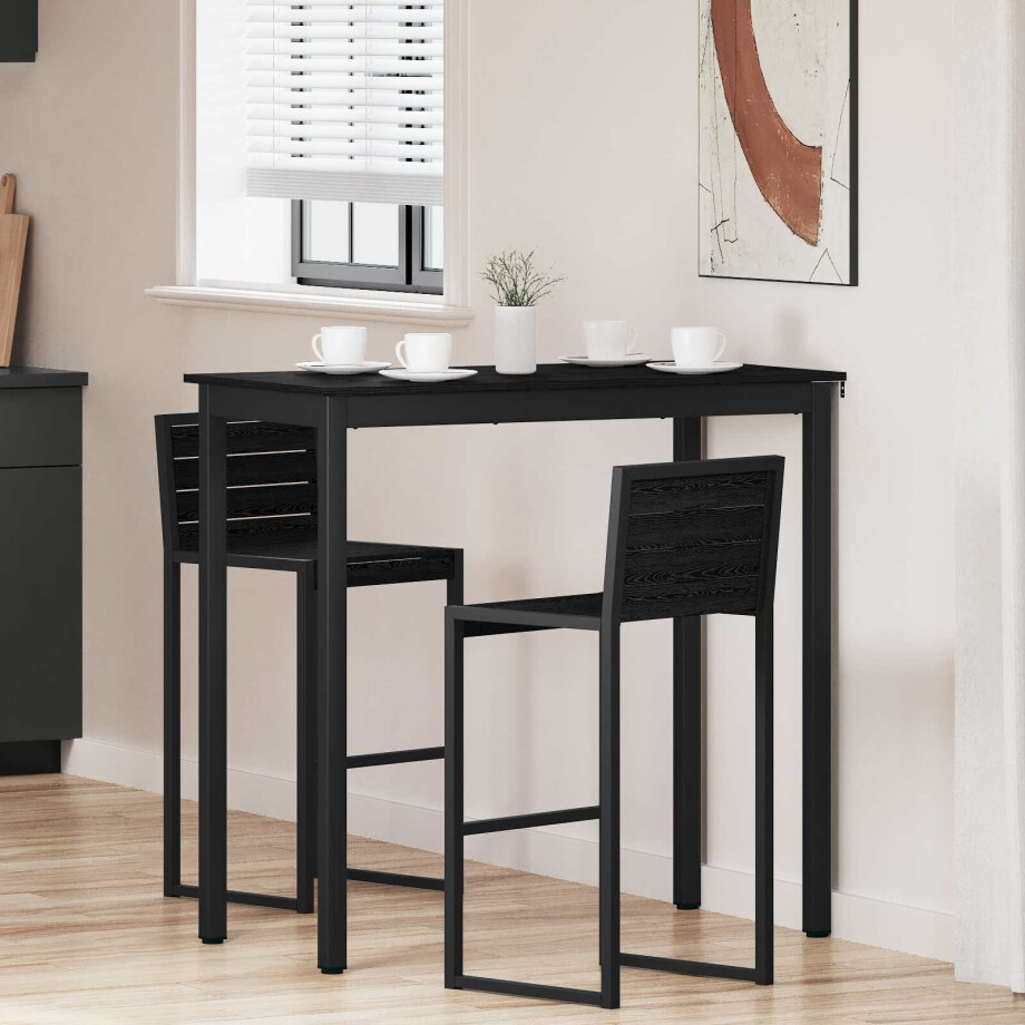 vidaXL Staande Bartafel Bewerkt hout afbeelding 1