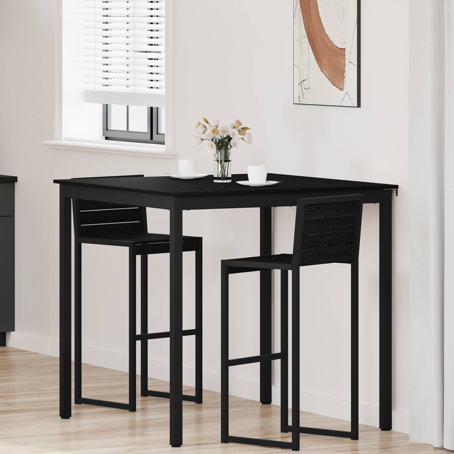 vidaXL Staande Bartafel Bewerkt hout afbeelding 1