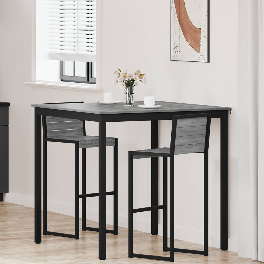 vidaXL Staande Bartafel Bewerkt hout afbeelding 1