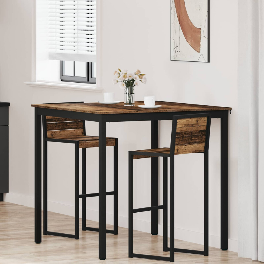 vidaXL Staande Bartafel Bewerkt hout vidaXL Staande Bartafel Bewerkt hout afbeelding 1