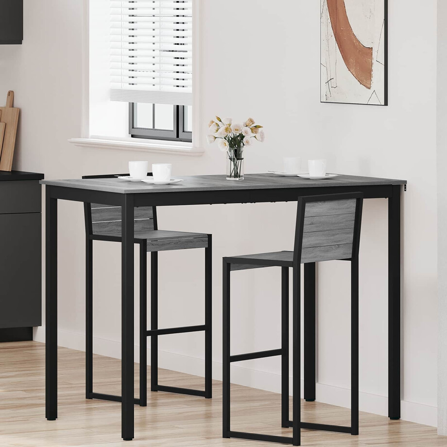 vidaXL Staande Bartafel Bewerkt hout afbeelding 1